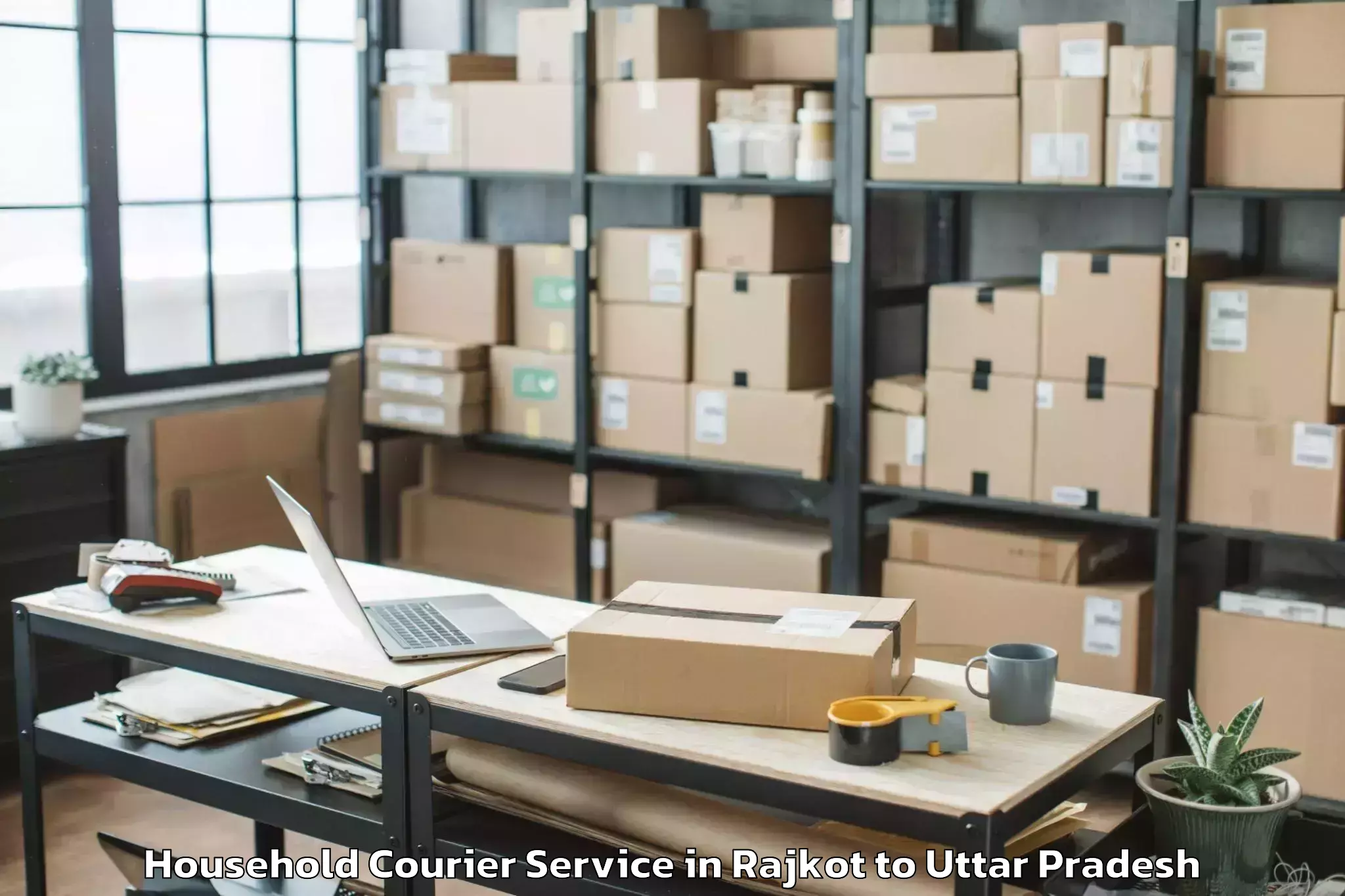 Trusted Rajkot to Shahjahanpur Household Courier